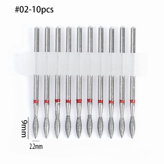 Unbranded 10Pcs Diamond Nail Drill Bit Set, Electric Nail File Burrs ...