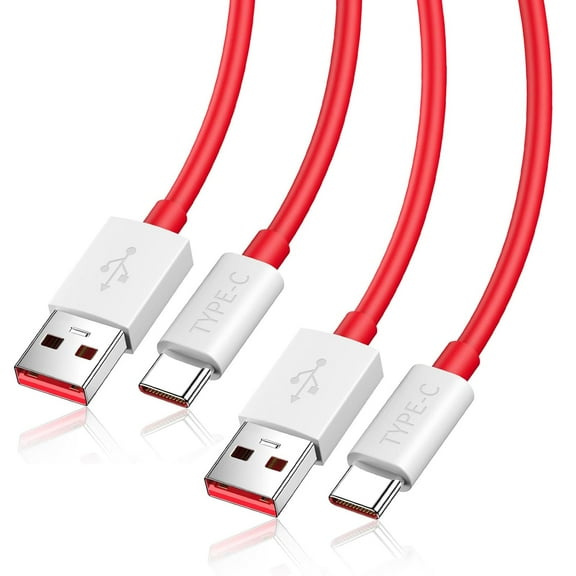 Unbranded 2 Pack Charging Cables for OnePlus 13 13R 12 12R 8 Pro, 6FT USB Type C Cables for OnePlus 6T Fast Charging Cable Rapid Data Syncing Fast Charger Cord for N30 Open 11 10 8 7T Pro 7 6 5T 3T