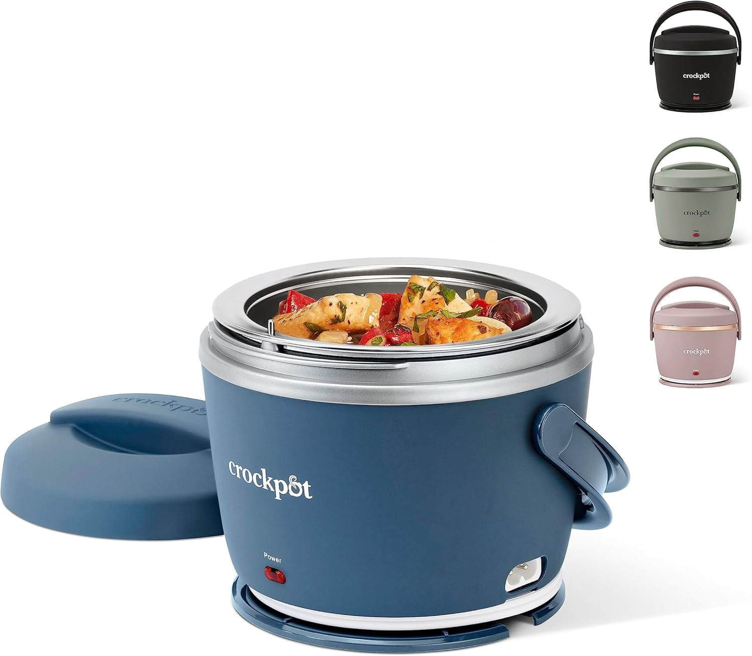 Unbranded 20oz Portable Electric Food Warmer, Personal Lunch Box Keeps Food Spill-Free & Warm, Ideal for Travel, Work, School, Car, On-the-Go, Dishwasher-Safe, Giftable, Blush Pink