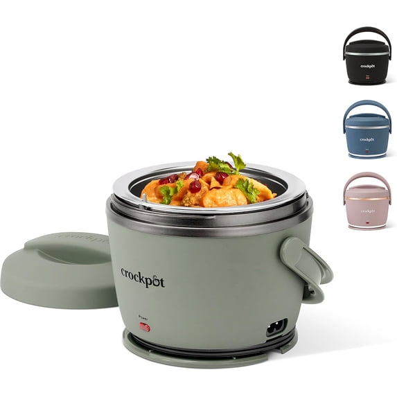 Unbranded 20oz Portable Electric Food Warmer, Personal Lunch Box Keeps Food Spill-Free & Warm, Ideal for Travel, Work, School, Car, On-the-Go, Dishwasher-Safe, Giftable, Blush Pink