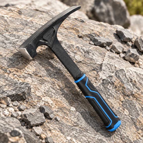 Unbranded 22 Oz Forged Steel Rock Pick Hammer with Rubber Grip