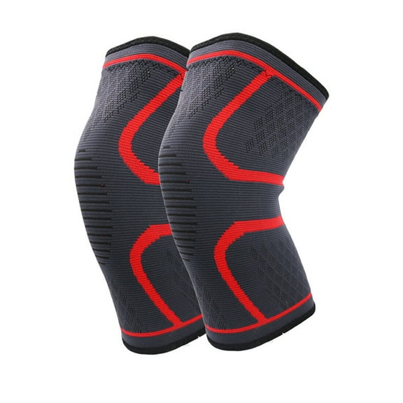 Unbranded 2PCS Support Knee Brace for Men Women Sport, Running, Workout, Joint Pain Relief Red Medium