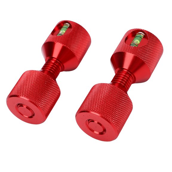 Unbranded 2Pcs 1-1/8 Inch Two Hole Flange Alignment Pins Set with Built-in Level - Aluminum Alloy Red Pipe Alignment Tools for Home Improvement and Industrial Piping
