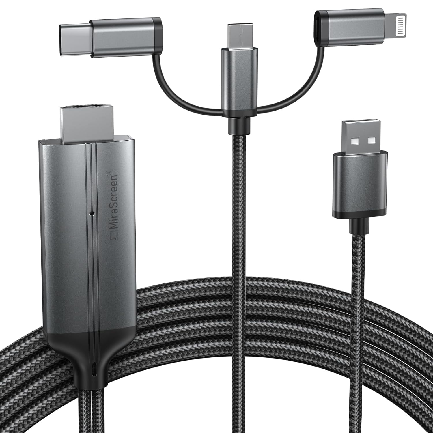 Unbranded 3 in 1 Phone HDMI Cable, Lighting HDMI Cable, Phone to Projector Adapter