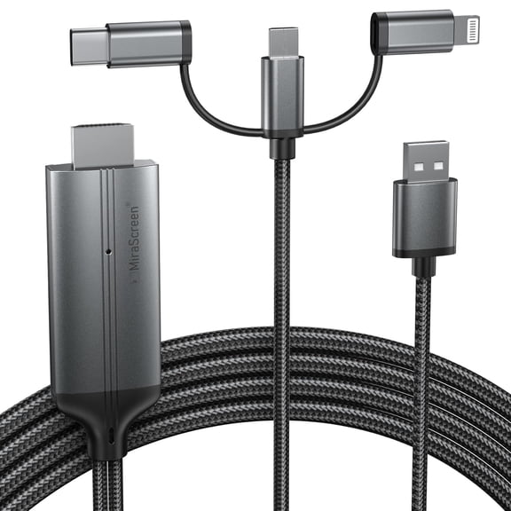 Unbranded 3 in 1 Phone HDMI Cable, Lighting HDMI Cable, Phone to Projector Adapter