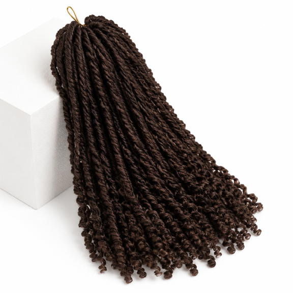 Unbranded #4 Straight Faux Locs Crochet Hair, 4 Packs 14 Inch Soft Dread Hair Extensions