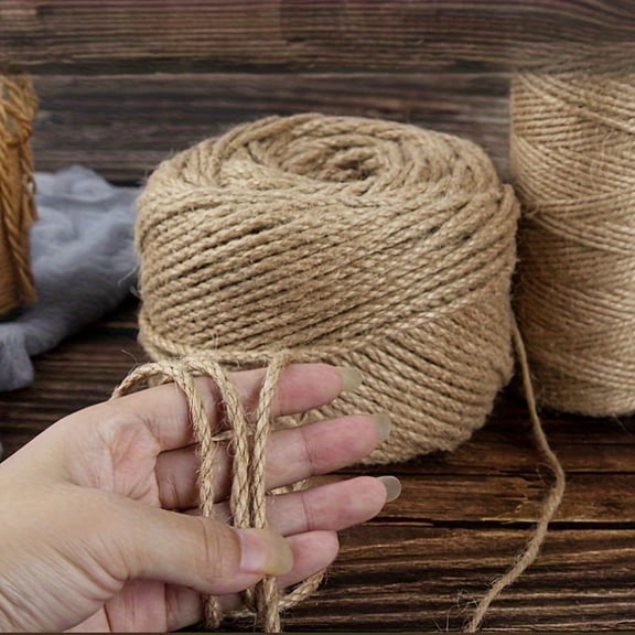 Unbranded 4mm Jute Rope, 100M, Light Brown, for DIY Crafts, Gift Wrapping, Decorative Projects & Gardening