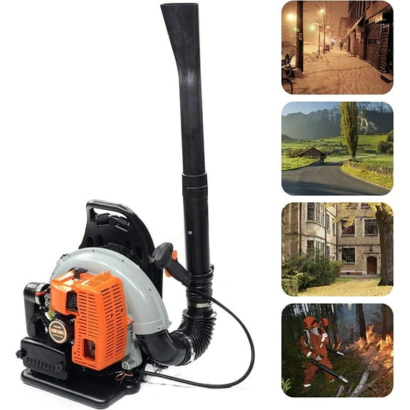 Unbranded 65CC 3.6HP 2 Stroke Gas Powered Backpack Grass Lawn Blower, Air-Cooled