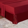 thumbnail image 1 of Unbranded 8 Piece Luxury Silky Satin Comforter Set Burgundy King 8 Piece, 1 of 5