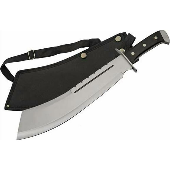 SZCO Supplies Machete Black Wood Fixed Blade Knife
