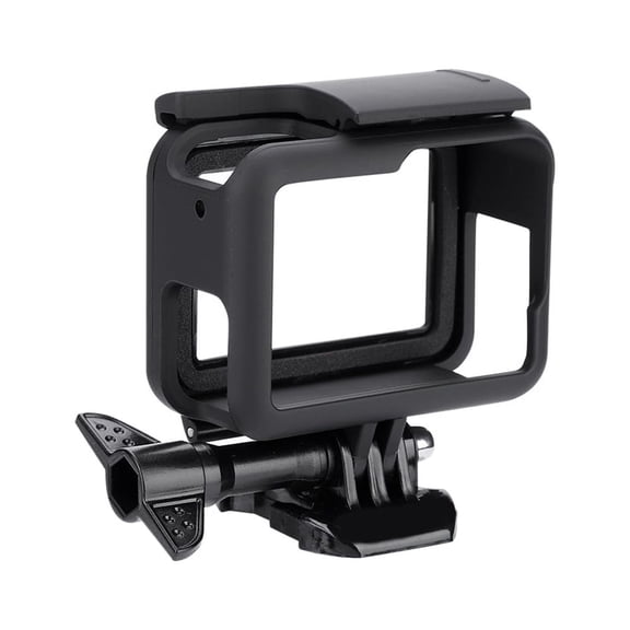 Unbranded Action Camera Protective Border Housing Case Frame Mount for GoPro Hero 5 and Hero 6, Includes Base and Screw, Compact Hard Shell Design, Black (3.3 inches / 8.4 cm)