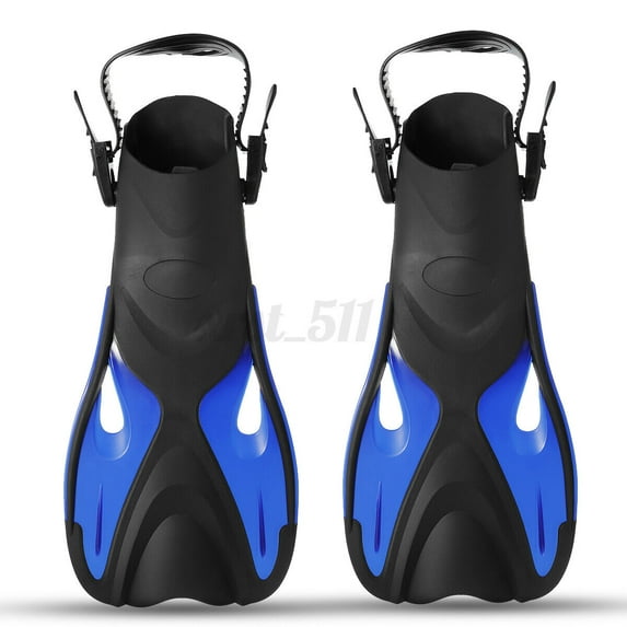 Unbranded Anti-Slip Swimming Fins Adjustable Strap Diving Fins Heel Swim Fins Flippers Snorkeling Scuba Equipment (X-Large)