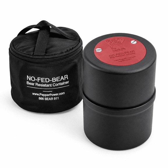 Unbranded Bear Resistant Food Storage Canister with Carry Case, 2 Gallon Capacity
