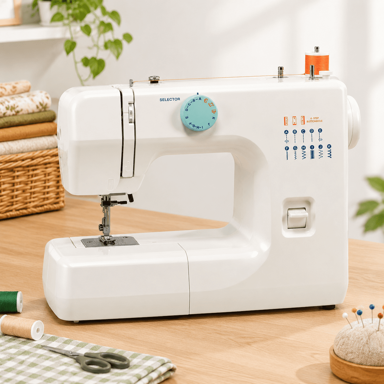 Unbranded Beginner Portable Sewing Machine with 12 Built-In Stitches ...