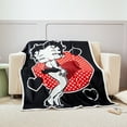thumbnail image 1 of Unbranded Betty Boop Super Soft Fleece Plush Throw Blanket for Couch Bed Sofa 50"x60" - Red, 1 of 5