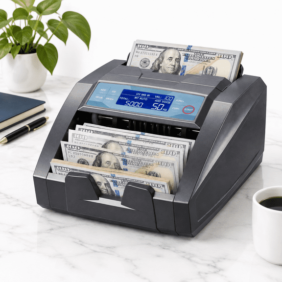 Unbranded Bill Counter Machine with Value Count, 1000 Bills per Minute, Portable Design