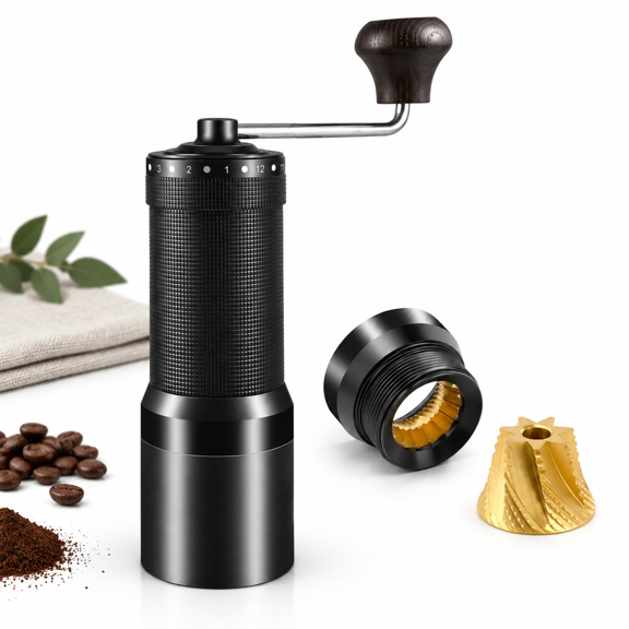 Unbranded Black Manual Conical Burr Coffee with 35g Capacity