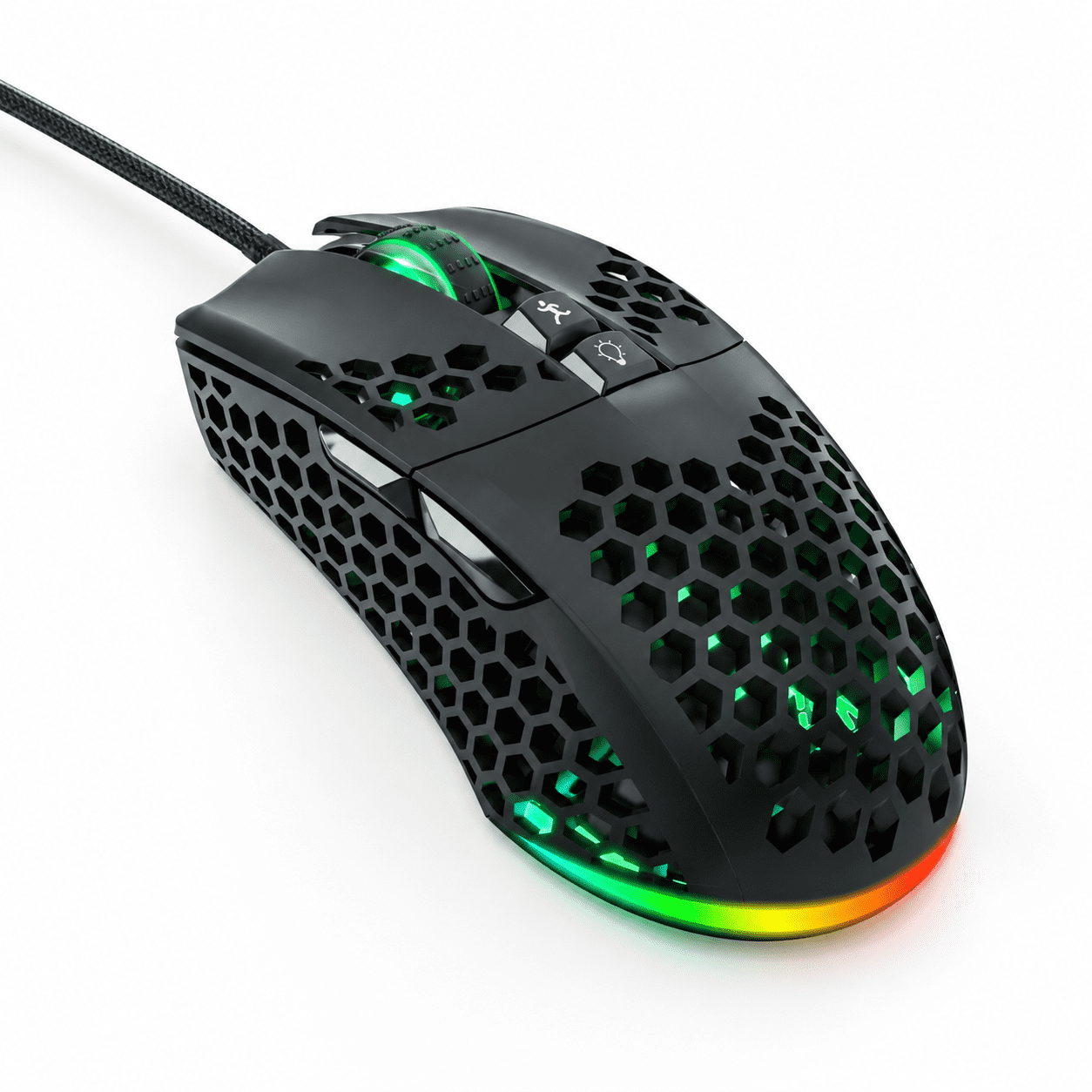 Unbranded Black Wired Gaming Mouse with RGB Shell, 12800 DPI for Laptop ...