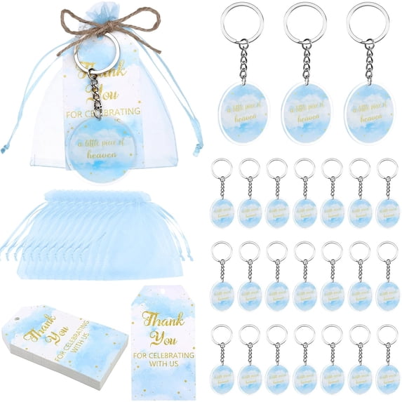 Unbranded Blue A Little Piece of Heaven Baby Shower Favors, 24 Acrylic ...
