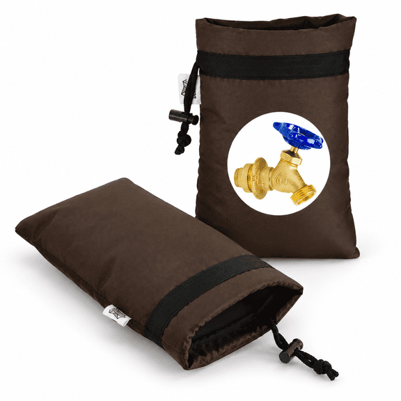 Unbranded Brown Outdoor Faucet Covers, 2-Pack, 6.3"W x 10"H, Freeze Protection