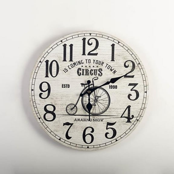 Unbranded Circus- With Text Wall Clock