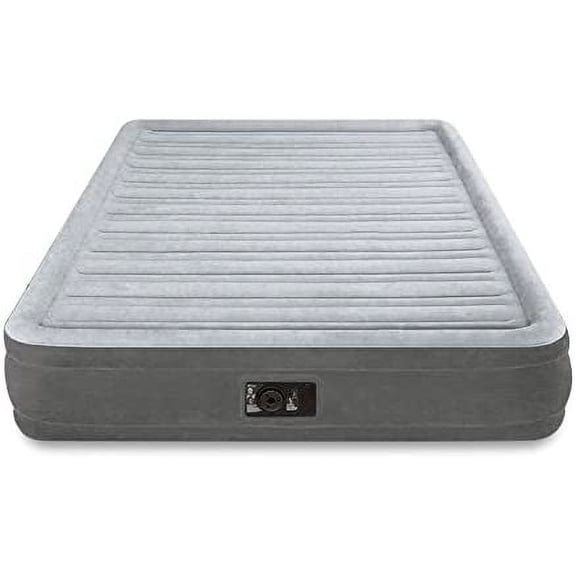 Unbranded Comfort Plush Mid Rise Dura-Beam Airbed with Built-in Electric Pump, Bed Height 13", Queen