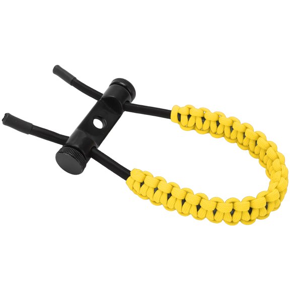 Unbranded Compound Bow Wrist Sling Adjustable Braided Rope Strap for Archery Training and Exercising (Yellow)