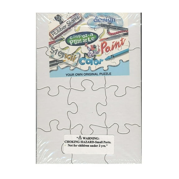 Unbranded Compoz-A-Puzzle Blank Puzzles 5 1/2 In. X 8 In. 12 Pieces Each Pack Of 8 (96211) 30608