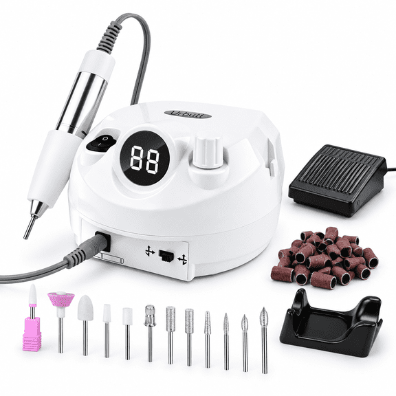 Unbranded Corded Electric Drill with LCD Display and Foot Pedal, 45000RPM