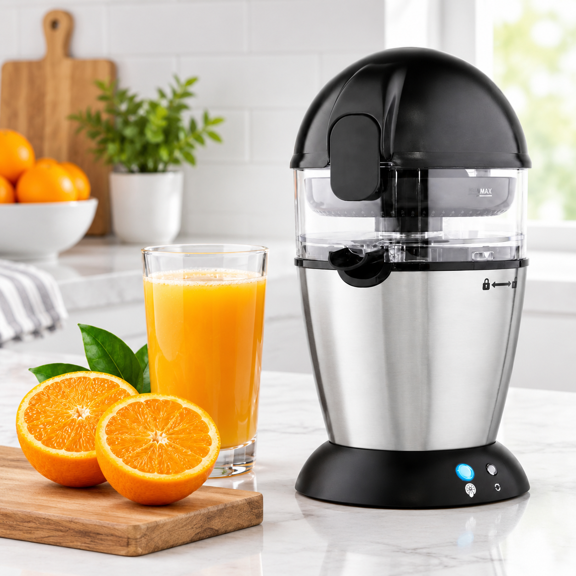 Unbranded Electric Citrus Juicer, Hands-Free Automatic Press for Limes, Lemons, Oranges, Grapefruit