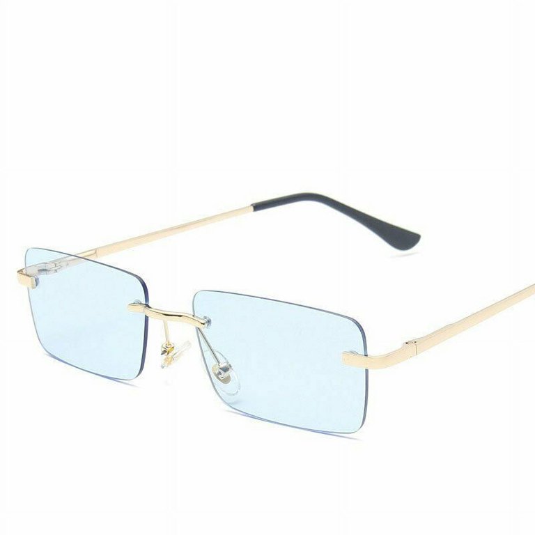 Unbranded Fashion Rectangular Retro Gold Frame Sunglasses  display picture 1