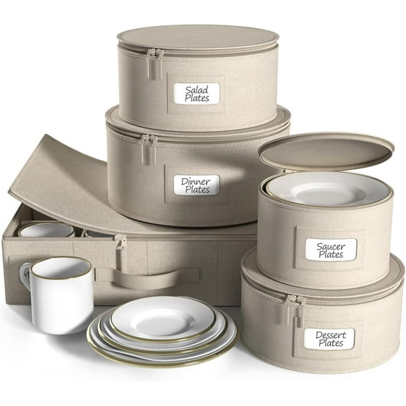 Unbranded Flatware & Utensil Storage - Gray Fabric Chest Box for Storage and Organizing Utensils, Silverware, Flatware, Cutlery - Silverware Organizer Container with Clear Lid & Adjustable Divider