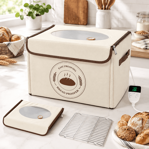 Unbranded Foldable Bread Proofing Box with Temperature Control and Timer