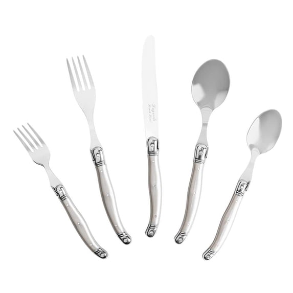 Unbranded French Home 20-Piece Laguiole Flatware Set, Service for 4 in Pewter