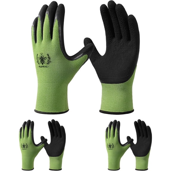 Unbranded Gardening Gloves for Women Men - 6/3 Pairs Garden Gloves with Grip, Latex Coated Working Glove, Medium Size