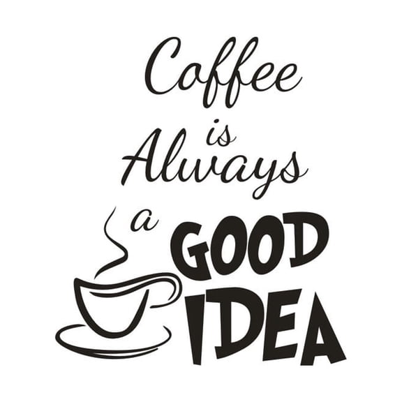 Decalgeek Home Decor Coffee Wall Sticker Logo Sticker Decal Bedroom Vinyl Art Mural