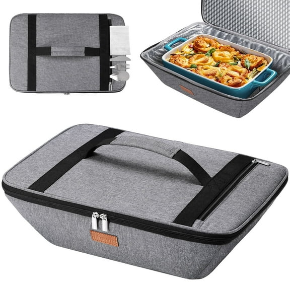 Unbranded Insulated Polyester Lunch Bag, Gray, 1 Count