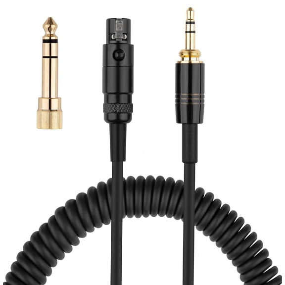 Unbranded K702 Cable Coiled Aux Cord Replacement for AKG Q701, K712, K240, K240S, K240 MK II, K141, K181, K271, K271S, K271 MK II, K241, K175, K275 Headphone Audio Cable Wire with 6.35mm Adapter