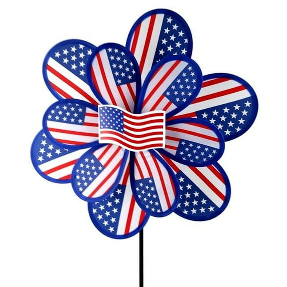 Unbranded LS321USA 15 Inch Nylon USA Yard Pinwheel