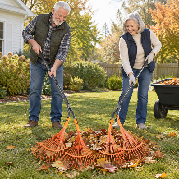 Unbranded Long Handle Metal Leaf Grabber Rake for Lawn and Yard Debris