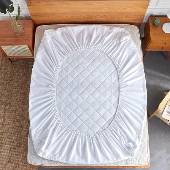 Unbranded Luxurious 300 Thread Count Hypoallergenic Mattress Pad Twin