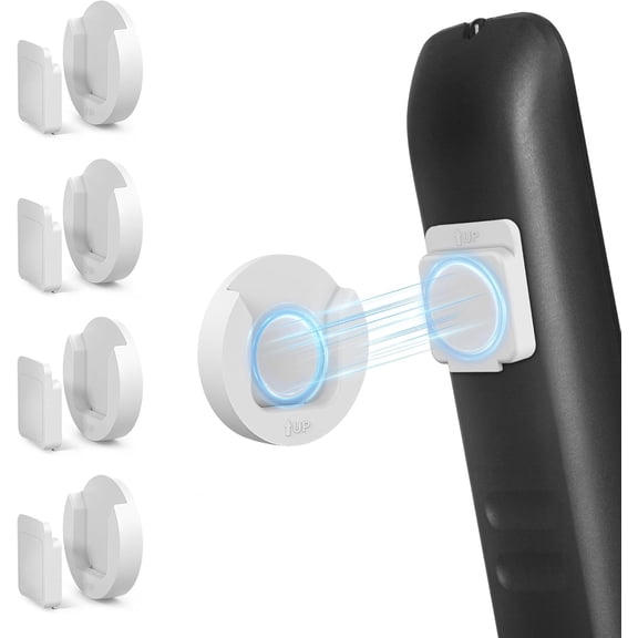Unbranded Magnetic Remote Control Holder Wall Mount, 4 Pack Upgrade Remote Control Organizers Storage Self-Adhesive TV Remote Control Caddy for Back of TV White