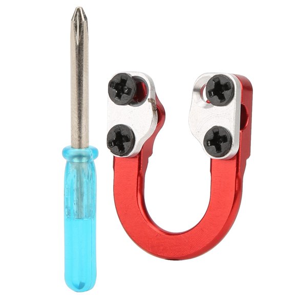 Unbranded Metal D Ring Shooting Compound Bow Accessories Archery Equipment with Screwdriver, Aluminum Alloy Construction, Compact Design for Hunting and Practice, Red