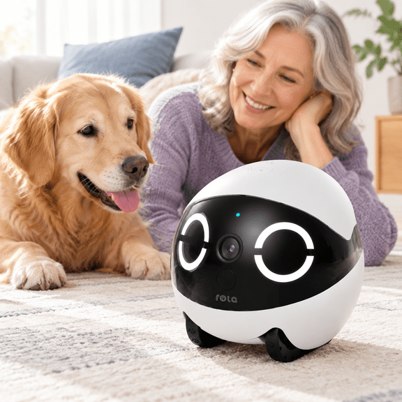 Unbranded Mini Mobile Pet Camera Robot with 2K HD Clarity for Home Monitoring