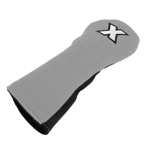 Unbranded Mixed Fabric Golf Club Head Cover, Gray and Black, Waterproof PU Protection
