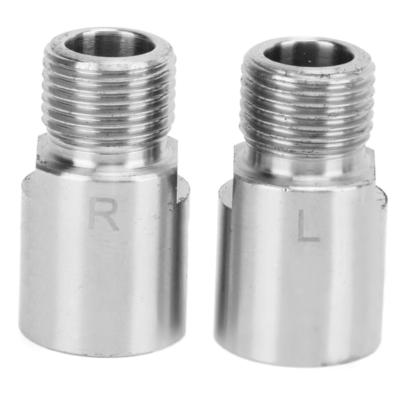 Unbranded Mountain Bike Pedal Extenders, 20mm Extension, Chrome Molybdenum Steel, Silver (2 Pcs)