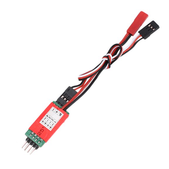 Unbranded RC Lights Controller Switch Third Channel Receiver Cord E Type Red for Model Car Spare Parts Replacement Accessories (1.9 inches / 4.8 cm Length), Pack of 2 Pieces