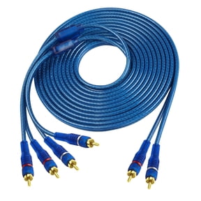 Unbranded RCA Car Audio Cable Y Splitter Adapter Cord 2 Channel to 4 Channel RCA Car Audio Interconnect Cable 2 Male to 4 Male Twisted Pair Cable OFC Full Shielded with Noise Reduction (5M)