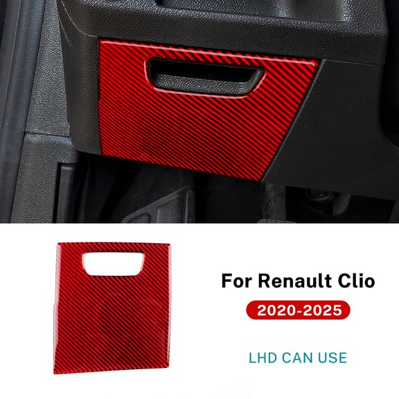Unbranded Real Soft Carbon Fiber Interior Sticker for Renault Clio 5 MK5 2020-2025 LHD Fuse Box Panel Trim 2 Colors