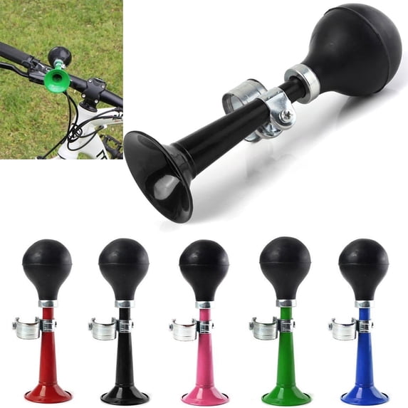 Unbranded Retro Style Bugle Horn for Bike, Rubber Squeeze Alarm Metal Bike Horn, Bicycle Bell with Rubber Squeeze Bulb, Bike Accessory for Bike, Vehicles, Golf Carts
